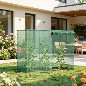 English Elm Garden Crop Cage Walk-In Mesh Enclosure with Steel Frame for Plant Protection T3971P538742