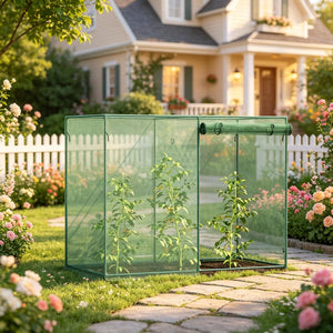 English Elm Garden Crop Cage Walk-In Mesh Enclosure with Steel Frame for Plant Protection T3971P538742