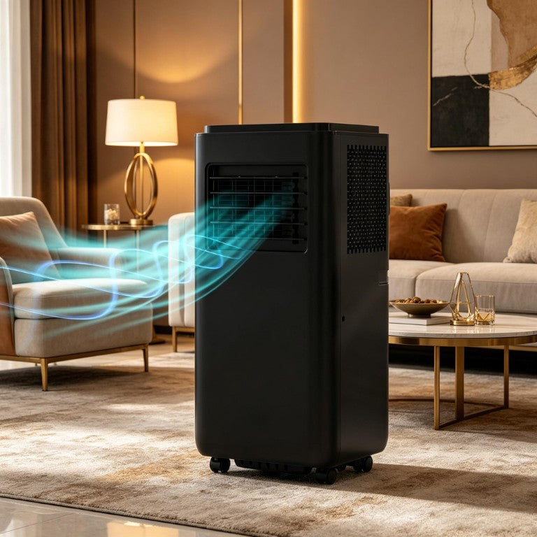English Elm 5-In-1 Portable Air Conditioner with Sleep Mode Cooling for Rooms up to 345 Sq Ft T3971P539920