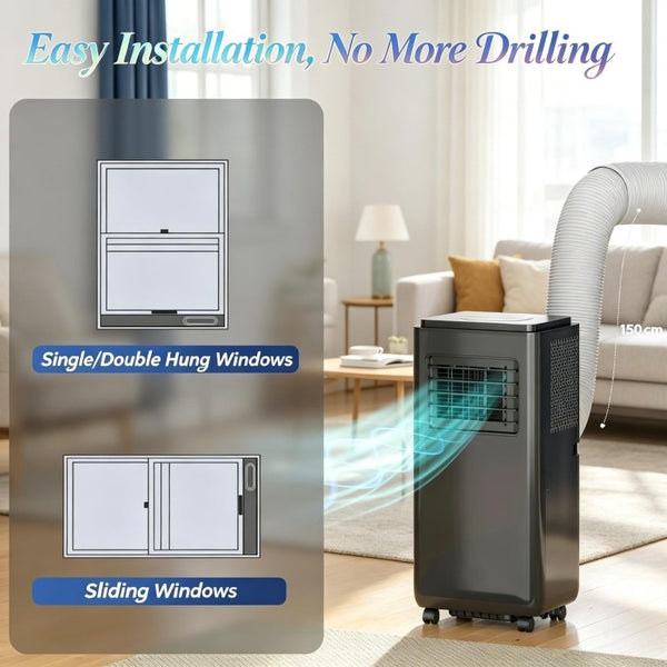 English Elm 5-In-1 Portable Air Conditioner with Sleep Mode Cooling for Rooms up to 345 Sq Ft T3971P539920