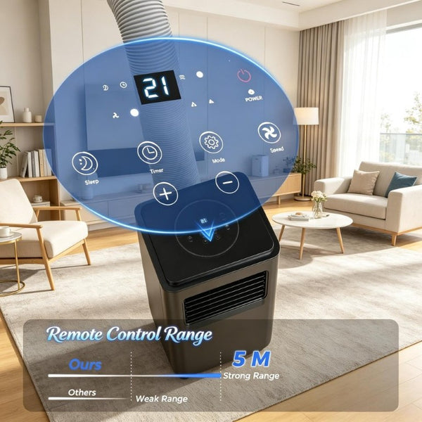 English Elm 5-In-1 Portable Air Conditioner with Sleep Mode Cooling for Rooms up to 345 Sq Ft T3971P539920