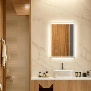 English Elm Modern Led Lighted Wall Mounted Vanity Mirror with Adjustable Glow for Bathroom T3971P540043