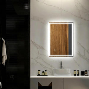 English Elm Modern Led Lighted Wall Mounted Vanity Mirror with Adjustable Glow for Bathroom T3971P540043