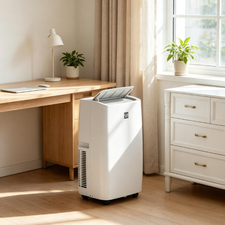 English Elm 5-In-1 Portable Air Conditioner 14000 BTU Smart Cooling Unit for Rooms up to 700 Sq Ft T3971P541236