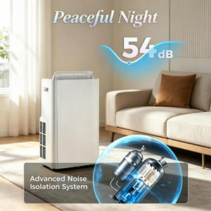 English Elm Compact Portable Air Conditioner 12000 BTU Four Mode Cooling for Rooms up to 549 Sq Ft T3971P541244