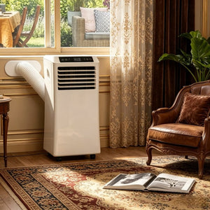 English Elm Modern 10000 BTU Rolling Room Air Conditioner with Sleep Mode and Remote Control Mini T3971P541266