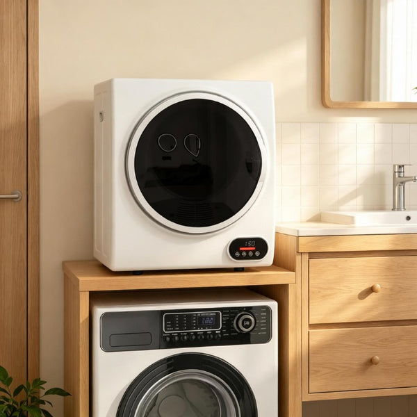 English Elm Compact Electric Dryer with Stainless Drum PTC Heating for Apartments and Dorms T3971P543638