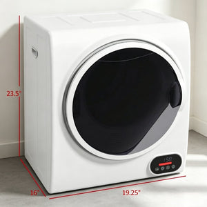 English Elm Compact Electric Dryer with Stainless Drum PTC Heating for Apartments and Dorms T3971P543638