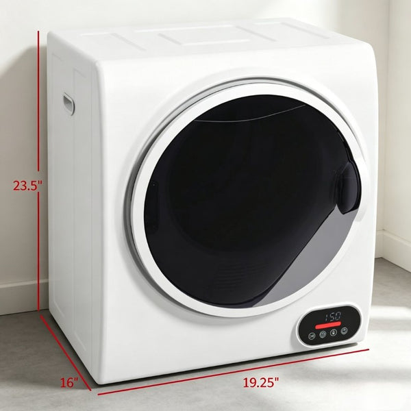 English Elm Compact Electric Dryer with Stainless Drum PTC Heating for Apartments and Dorms T3971P543638