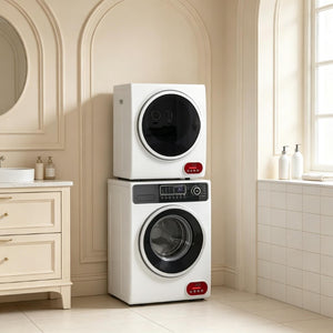 English Elm Compact Electric Dryer with Stainless Drum PTC Heating for Apartments and Dorms T3971P543638