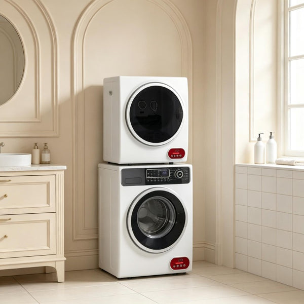 English Elm Compact Electric Dryer with Stainless Drum PTC Heating for Apartments and Dorms T3971P543638