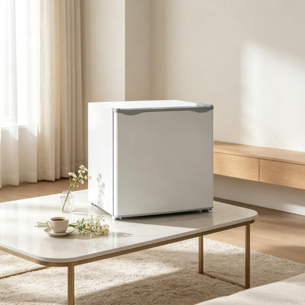 English Elm Compact Gray Steel Mini Freezer with Quiet R600a Compressor and Reversible Door T3971P543643