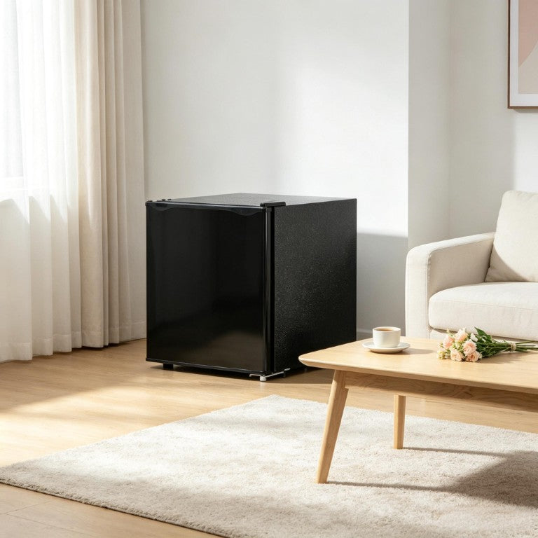English Elm Space-Saving Compact Freezer Black Steel Mini Unit for Dorm RV or Home Office T3971P543672