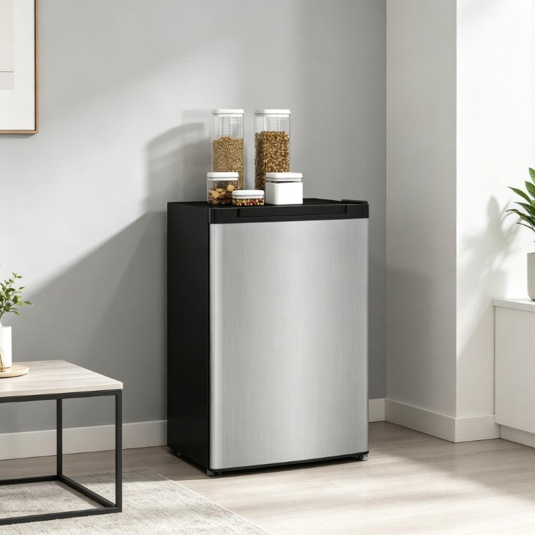 English Elm Versatile Compact Upright Freezer with Three Shelves for Apartments and Small Spaces T3971P543705