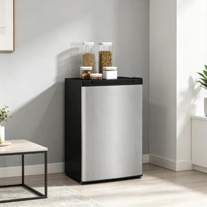 English Elm Versatile Compact Upright Freezer with Three Shelves for Apartments and Small Spaces T3971P543705