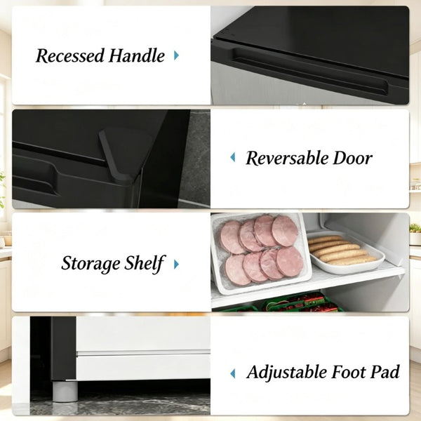 English Elm Versatile Compact Upright Freezer with Three Shelves for Apartments and Small Spaces T3971P543705