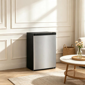 English Elm Versatile Compact Upright Freezer with Three Shelves for Apartments and Small Spaces T3971P543705