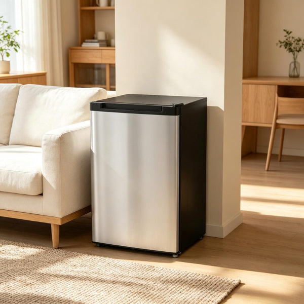 English Elm Versatile Compact Upright Freezer with Three Shelves for Apartments and Small Spaces T3971P543705
