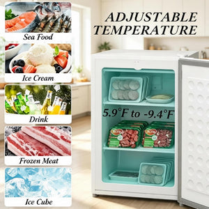 English Elm Portable Compact Upright Freezer 3 Cu Ft Quiet Energy Efficient for Dorms and Apartments T3971P543772