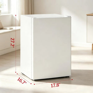 English Elm Modern Compact Single Door Mini Fridge with Freezer for Dorm Office or Studio Use T3971P543802