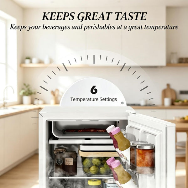 English Elm Modern Compact Single Door Mini Fridge with Freezer for Dorm Office or Studio Use T3971P543802