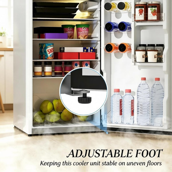 English Elm Upright Mini Fridge with Top Freezer Section for Dorm Apartment or Small Space Living T3971P543828
