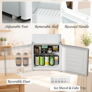 English Elm Versatile Compact Mini Freezer with Quiet Compressor for Dorm Office or Apartment T3971P543865