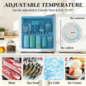 English Elm Versatile Compact Mini Freezer with Quiet Compressor for Dorm Office or Apartment T3971P543865
