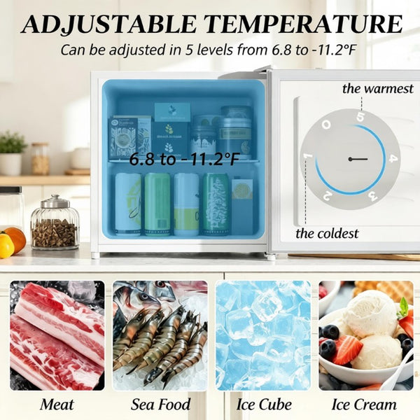 English Elm Versatile Compact Mini Freezer with Quiet Compressor for Dorm Office or Apartment T3971P543865