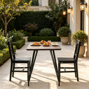 English Elm Modern Cross-Back Pinewood Dining Chairs Set of Two with High Backrest Farm Style T3971P545595
