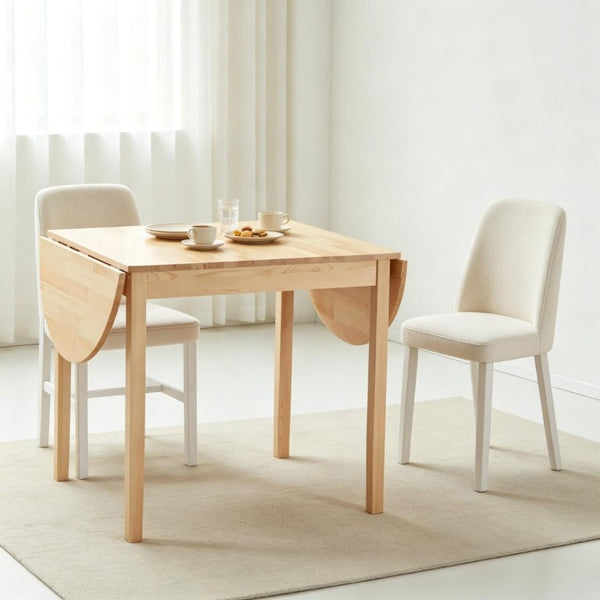 English Elm Multi-Function Solid Pine Drop-Leaf Dining Table Expands to Seat Six for Any Space T3971P545645