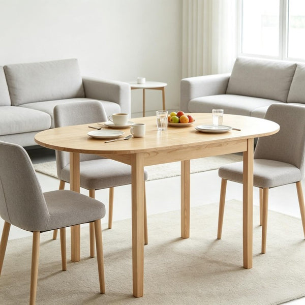 English Elm Multi-Function Solid Pine Drop-Leaf Dining Table Expands to Seat Six for Any Space T3971P545645