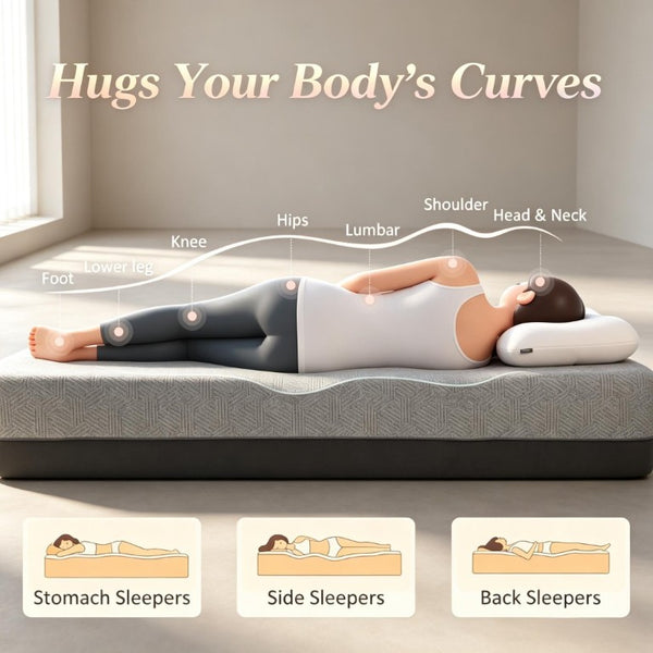 English Elm Queen 12 Inch Copper Gel Memory Foam Mattress with Graphene Cover for Cool Sleep T3971P550015