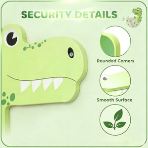 English Elm Engaging Dinosaur Wall Mounted Activity Board for Kids Playroom with Xylophone Panel T3971P553323