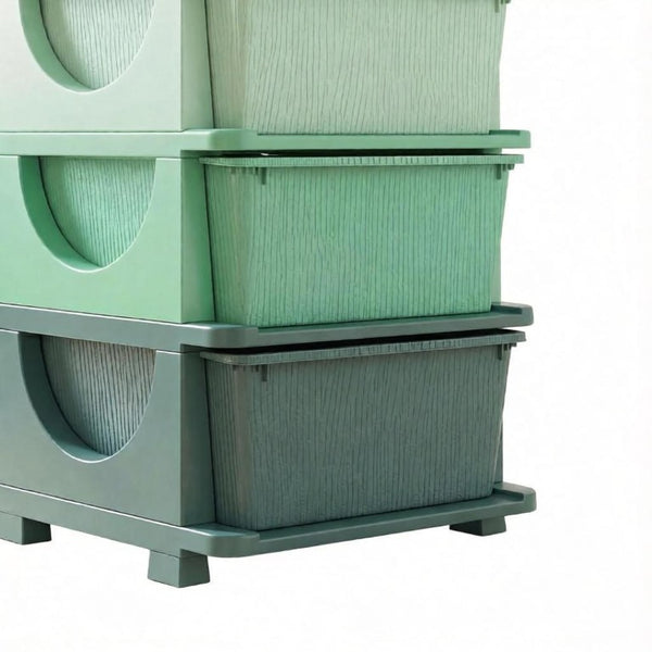 English Elm Toy Storage Tower Three Drawer Polypropylene Unit for Playroom Bedroom Organization T3971P555028