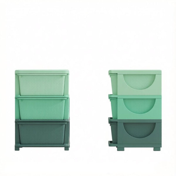 English Elm Toy Storage Tower Three Drawer Polypropylene Unit for Playroom Bedroom Organization T3971P555028