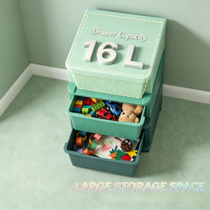 English Elm Toy Storage Tower Three Drawer Polypropylene Unit for Playroom Bedroom Organization T3971P555028