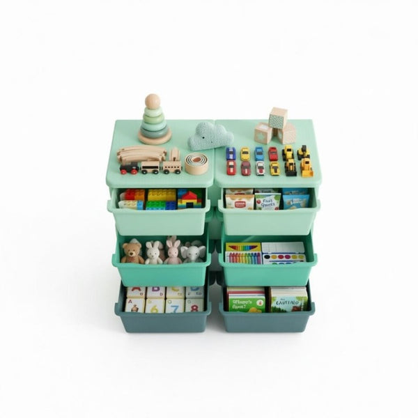 English Elm Space-Saving Six Drawer Kids Storage Tower Montessori Playroom PP Plastic Organizer T3971P555064