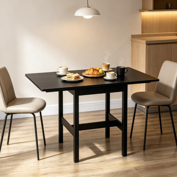 English Elm Folding Pinewood Drop Leaf Dining Table Seats Four in Any Small Kitchen Space T3971P555286