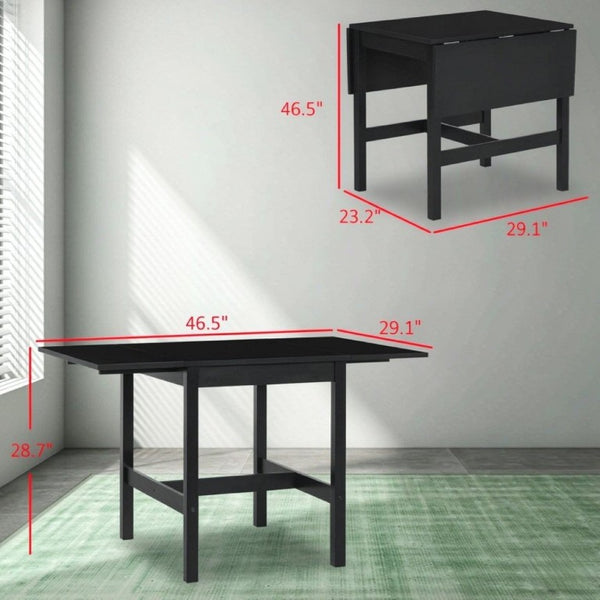 English Elm Folding Pinewood Drop Leaf Dining Table Seats Four in Any Small Kitchen Space T3971P555286
