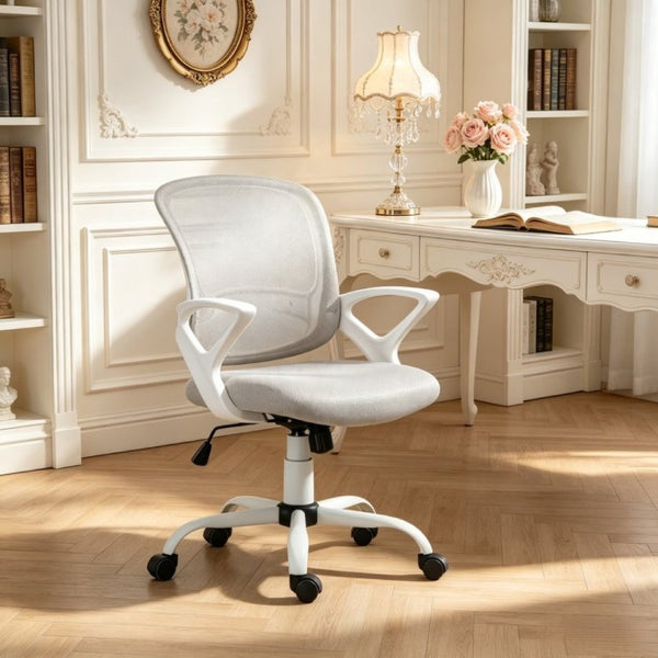 English Elm Swivel Ergonomic Mid Back Mesh Task Chair with Lumbar Support and Rocking Base T3971P555370