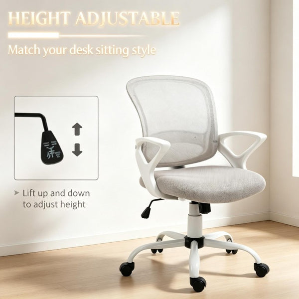 English Elm Swivel Ergonomic Mid Back Mesh Task Chair with Lumbar Support and Rocking Base T3971P555370