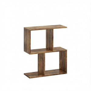 English Elm Modern S Curve Three Tier Narrow End Table with Open Shelves for Living Room Decor T3971P555531