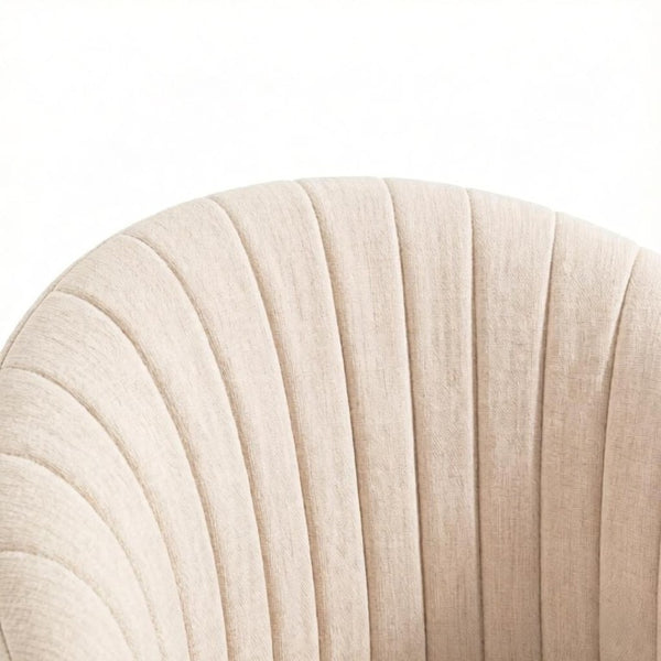 English Elm Elegant Swivel Barstools Set of Two with Adjustable Height and Linen Fabric Cushioned Seats T3971P558030