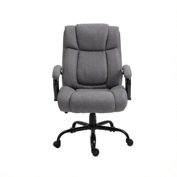 English Elm Modern Ergonomic Task Chair Wide Seat Linen Fabric 485 Lb Big and Tall Office Seating T3971P558323