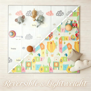 English Elm Lightweight Reversible Foam Baby Play Mat with Alphabet and Cloud Cushioned Surface T3971P567215