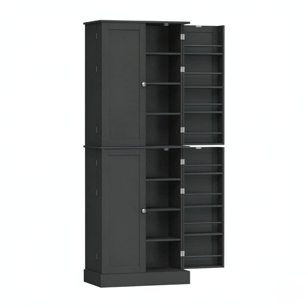 English Elm Tall Freestanding Pantry Cabinet with Spice Racks and Magnetic Doors for Kitchen Storage T3971P573392