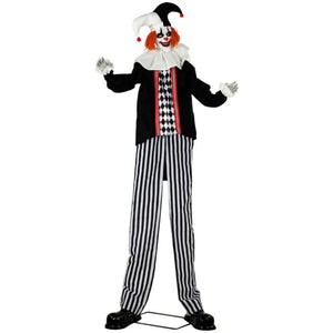 English Elm Frightening Animatronic Clown Prop Nine Feet Tall with LED Eyes and Motion Sensors T3971P576839