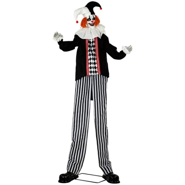 English Elm Frightening Animatronic Clown Prop Nine Feet Tall with LED Eyes and Motion Sensors T3971P576839