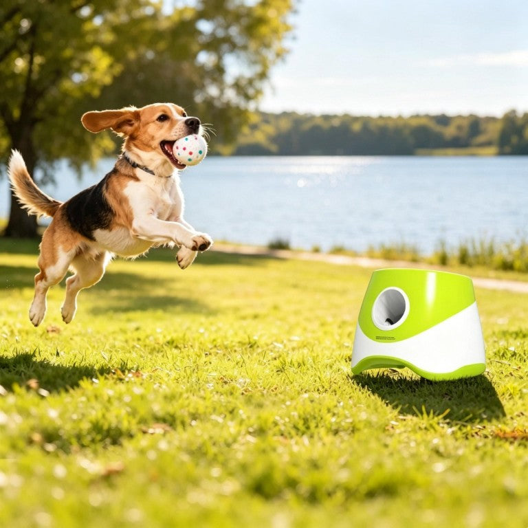 English Elm Fun Automatic Ball Launcher for Small Medium Dogs with Sensor and Three Distance Modes T3971P578566